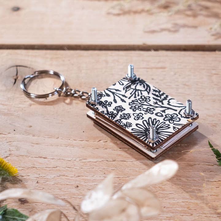 Beth Lewis Art – wholesale Keychain – Women's – Mini Keyring Flower Presses0