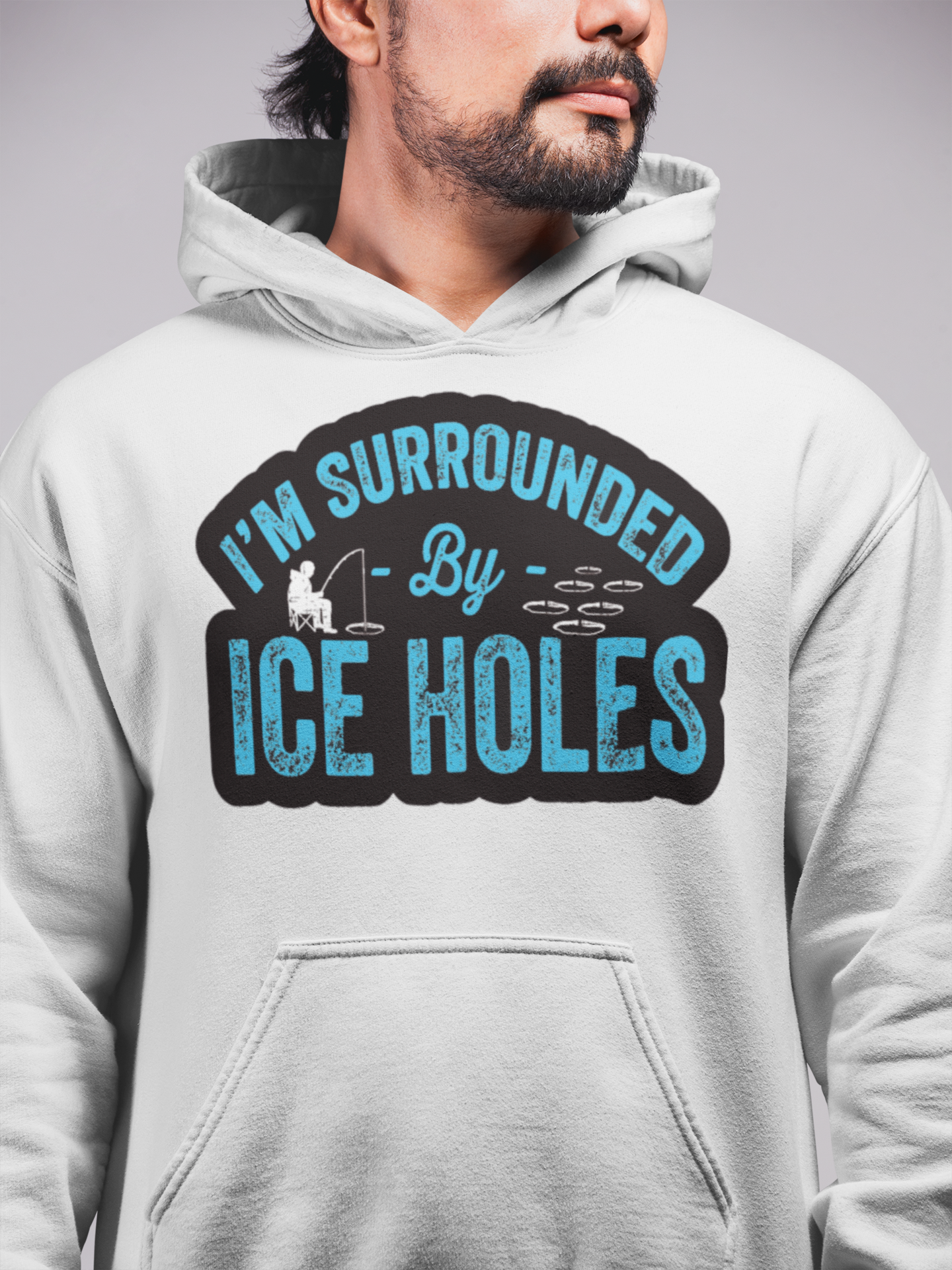 Hunt Hook Eat - Wholesale Hoodie - Men's - Surrounded By Ice Holes Hoodie4