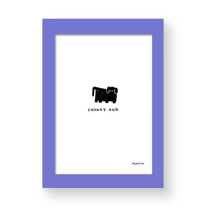 Chonky Dog Mini Print for wholesale by Martha Duncan Studio