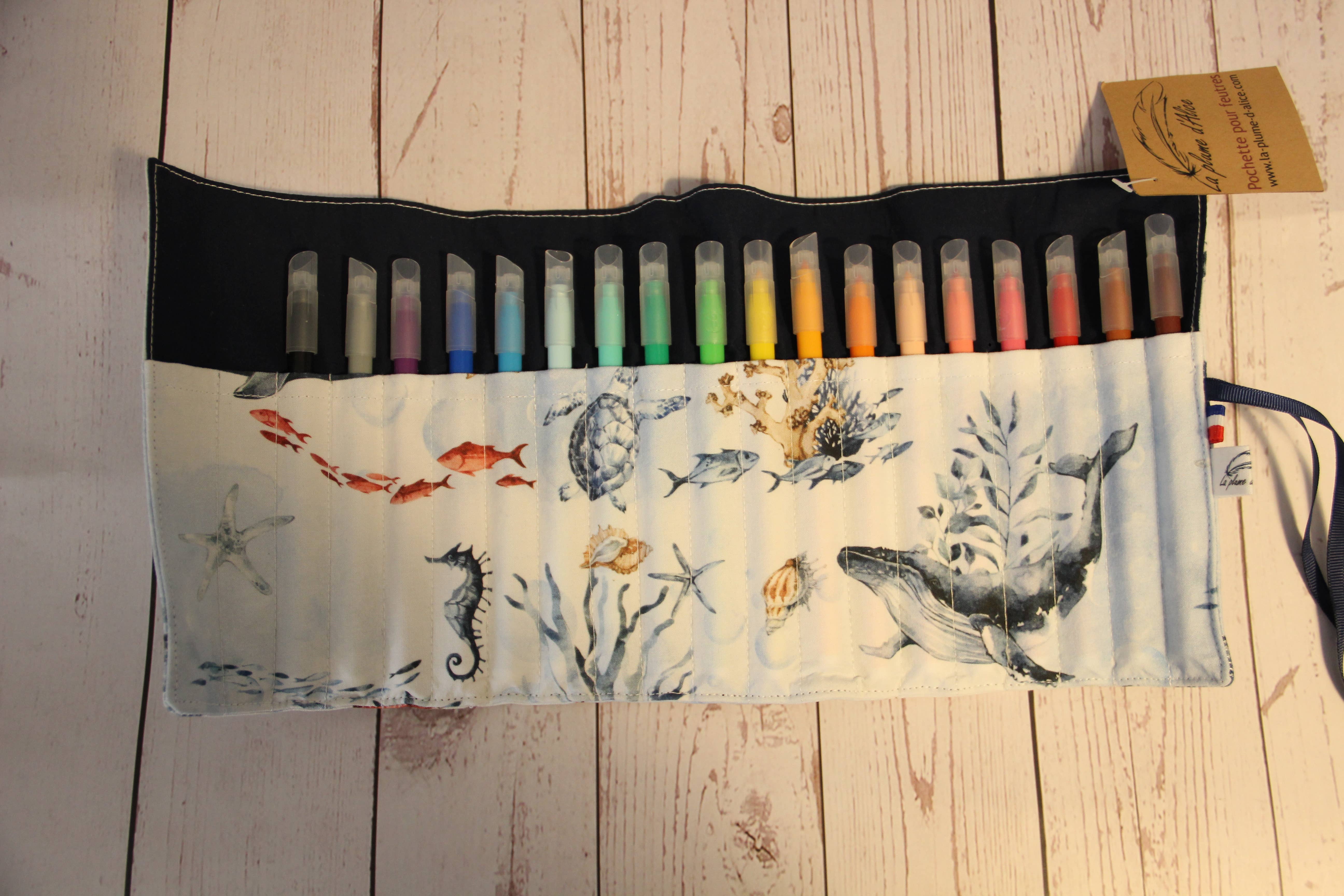 La plume d'Alice - Wholesale Pencil Case/Pouch - Aquarium felt-tip pen set1