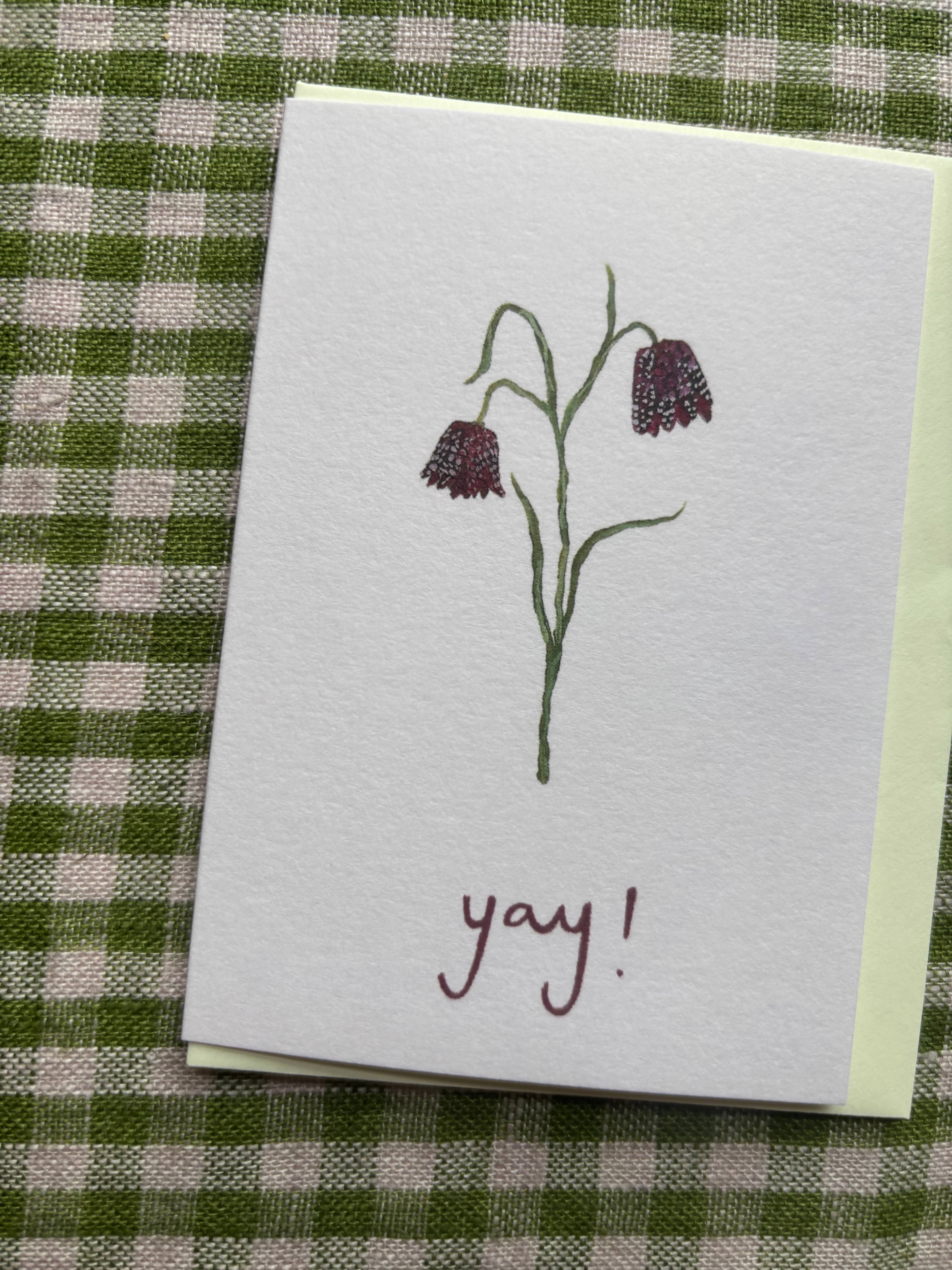 Harriet Watson – wholesale Everyday greeting card – Yay! mini card 2