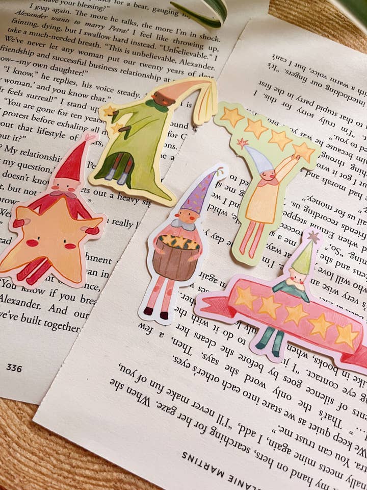 Star Rating Book Journal Stickers for wholesale by Jess Harris Art