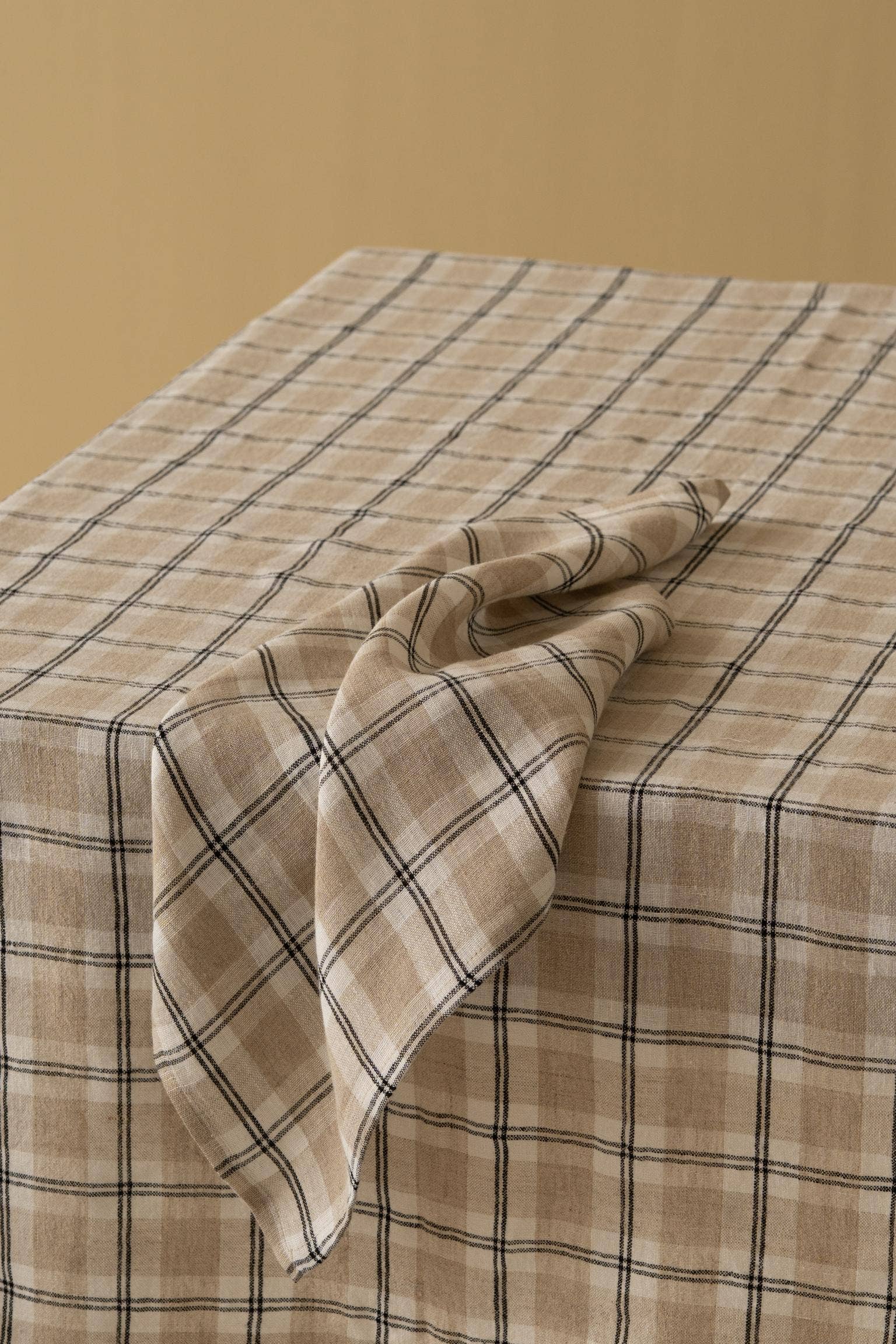 Live Linen - Wholesale Dinner & cloth napkin - Premium Yarn-Dyed Vincent Linen Napkin –Checks