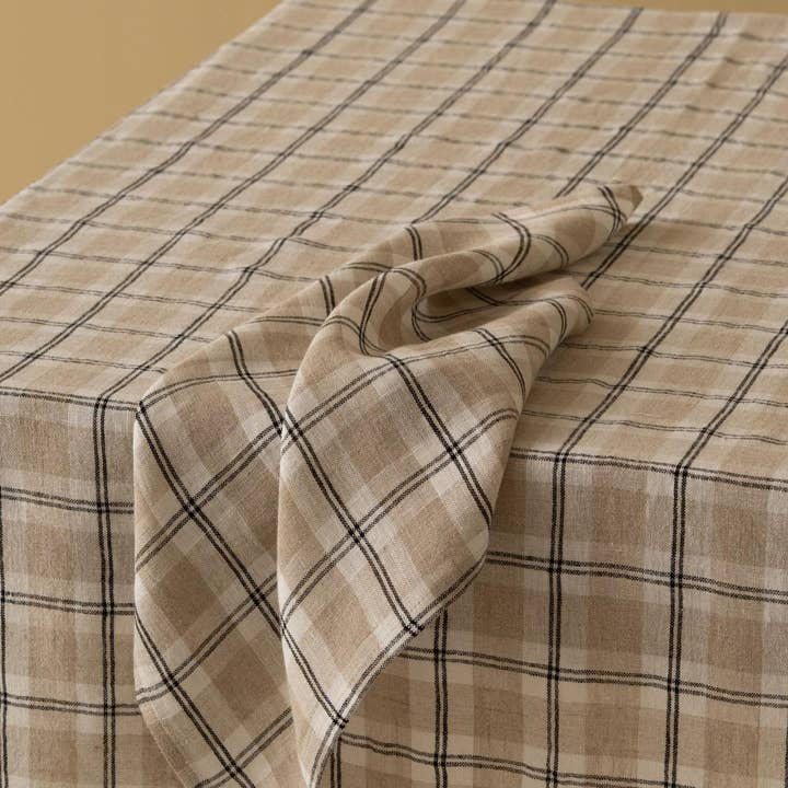 Live Linen - Wholesale Dinner & cloth napkin - Premium Yarn-Dyed Vincent Linen Napkin –Checks0