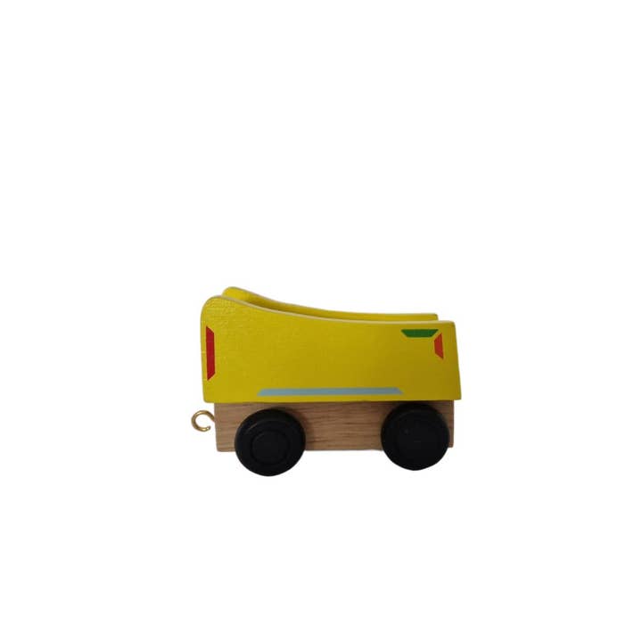 Ryan Town Toys & Gifts - Wholesale Wood Toy - Kids - Wooden Yellow-Coloured Tractor Trailer- Kids' Name Train Toy0
