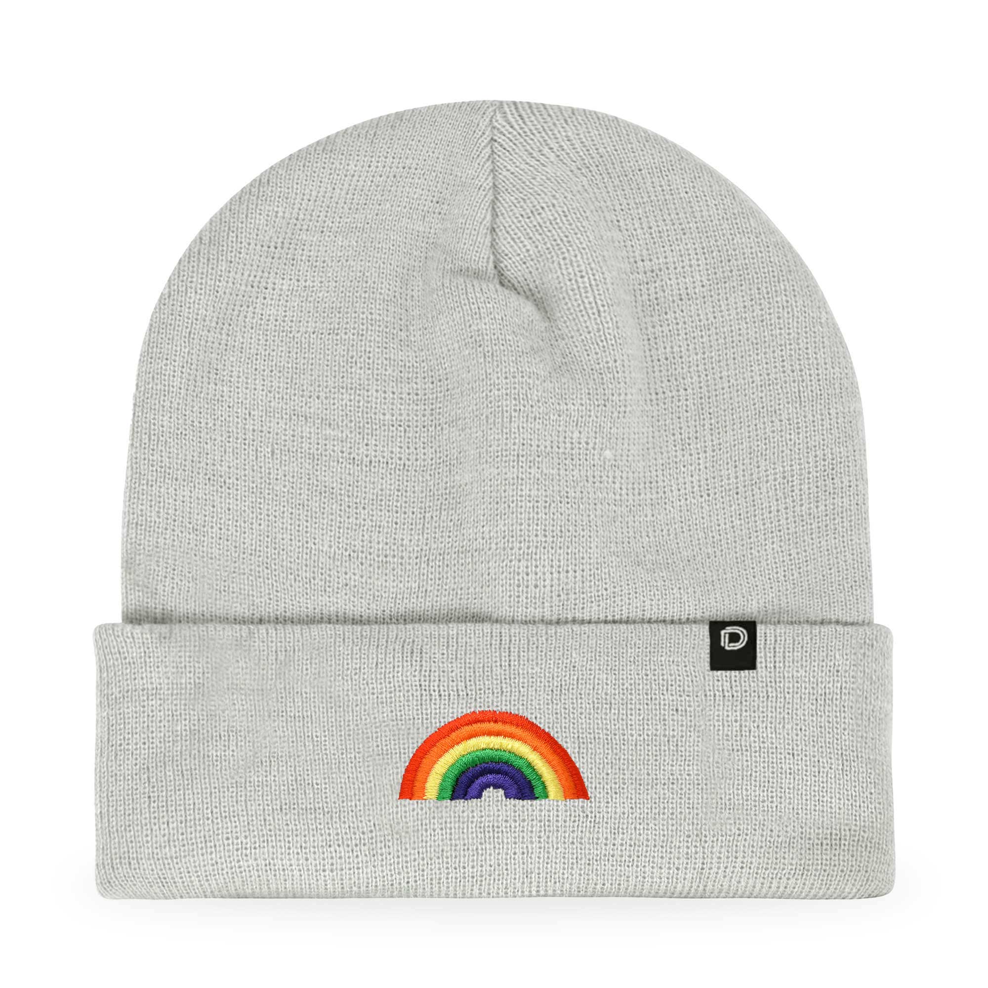 Dalix - Wholesale Beanie - Women's - Dalix Embroidered Rainbow Beanie Cap Cuffed Knit Hat Women25