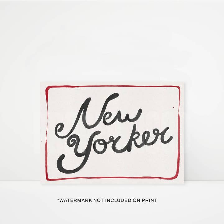 New Yorker Hand Painted Print for wholesale by Proper Good