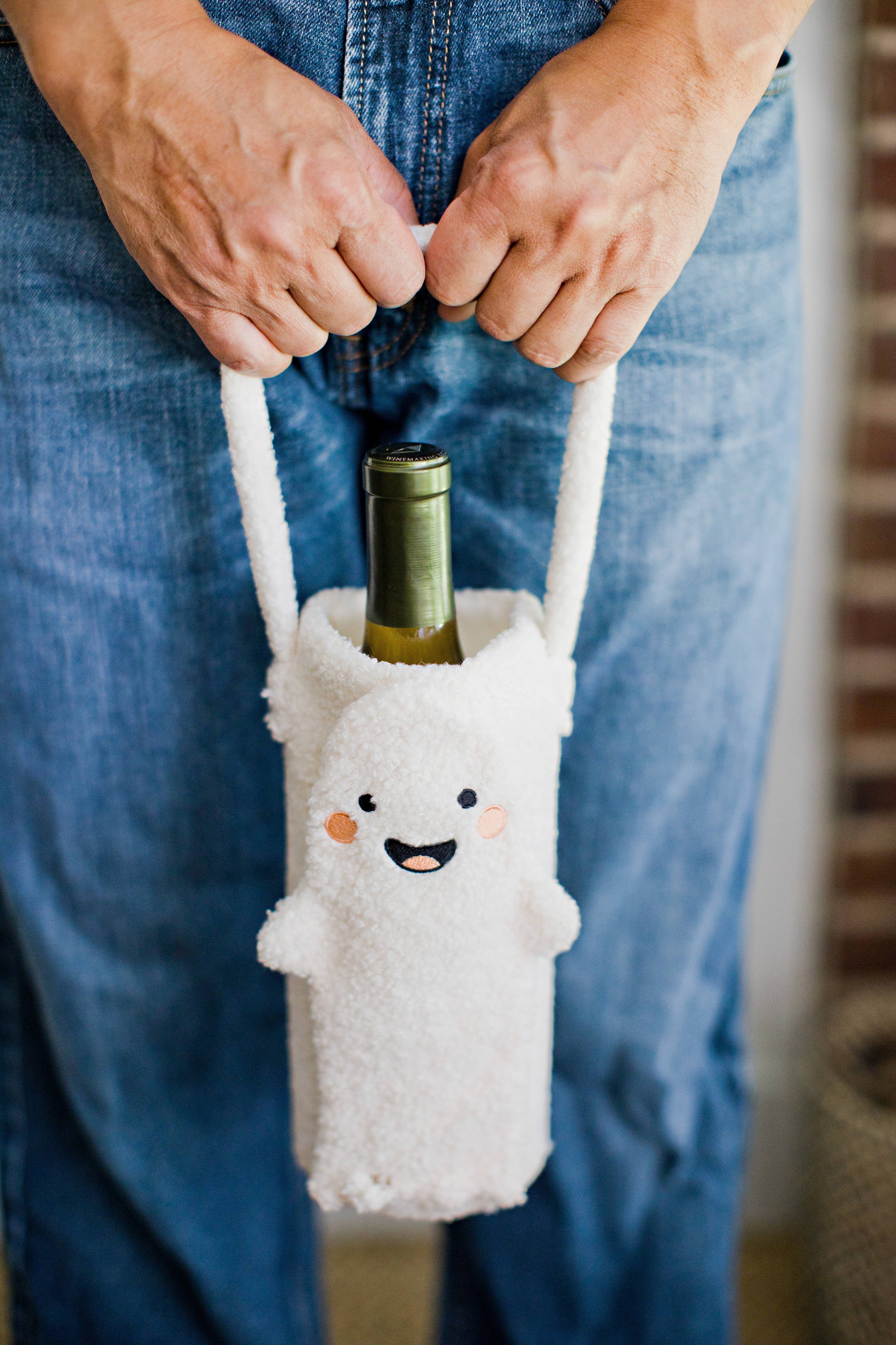 Pearhead - Wholesale Wine Gift Bag - Ghost Sherpa Wine Bottle Gift Bag, Hostess Gift2