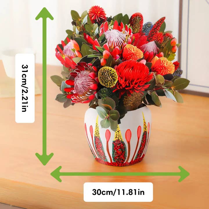 PetalPal - Wholesale Everyday Greeting Card - Kirribilli Sunset Pop-Up Bouquet