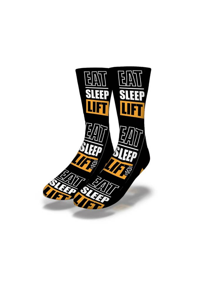 Savvy Sox - Wholesale Socks - Unisex - Eat Sleep Lift Socks