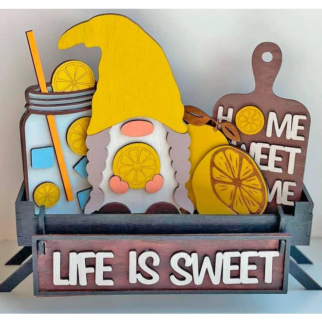 Summer Lemon Shelf Sitter Interchangeable Decor Kit for wholesale by Finding Farmhouse Crafts & More