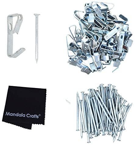 Mandala Crafts - Wholesale Picture Frame - Picture Hook Hanger with Nail Hanging Hardware Kit for Painting, Frames, Canvas Art, Photo Wall Mounting; by Mandala Crafts3