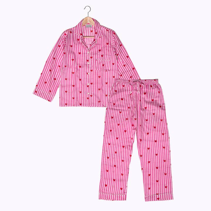 Cotton Pajamas "LOVE EDITION" pink for wholesale by kikooni