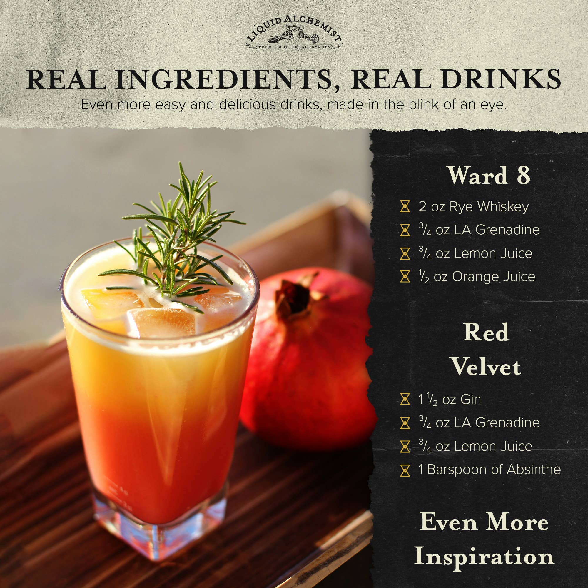 Liquid Alchemist Syrups - Venta al por mayor Preparado/sirope para cóctel - Sirope de cóctel de granadina4