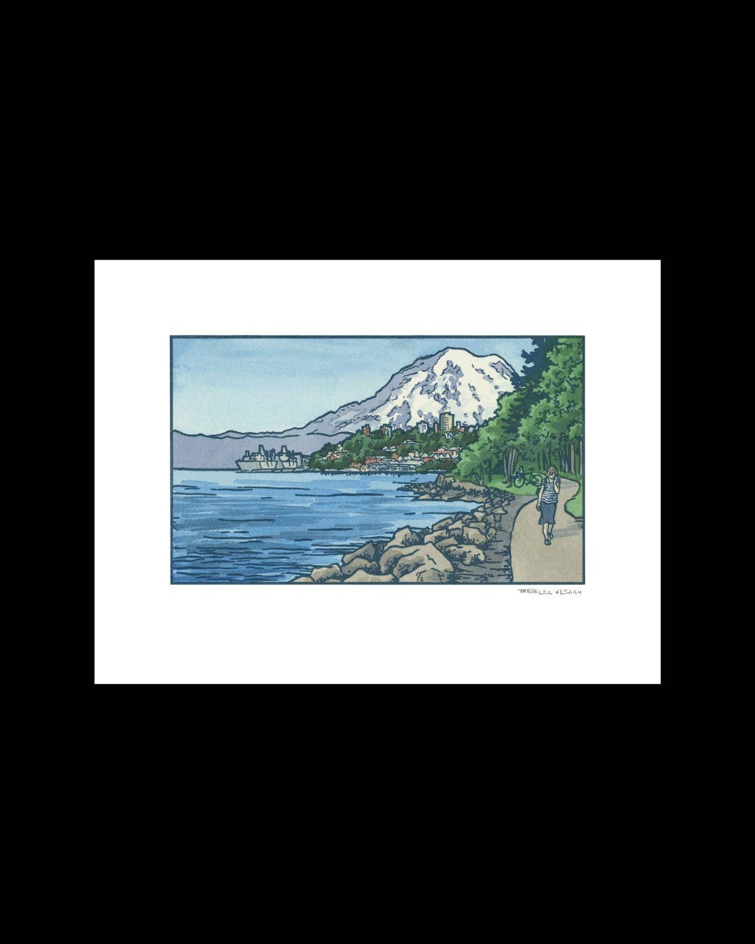 Anagram Press - Wholesale Art Print - Tacoma Waterfront giclée print2