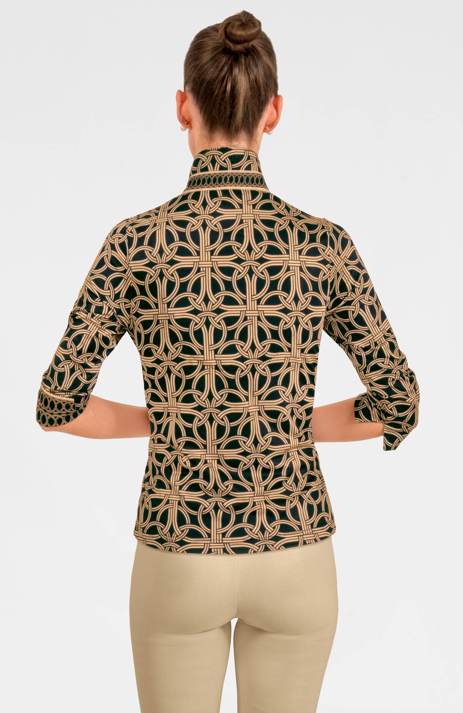 Gretchen Scott LLC – wholesale Buttoned-down shirt – Women's – Twist & Shout Top - Ring Toss12