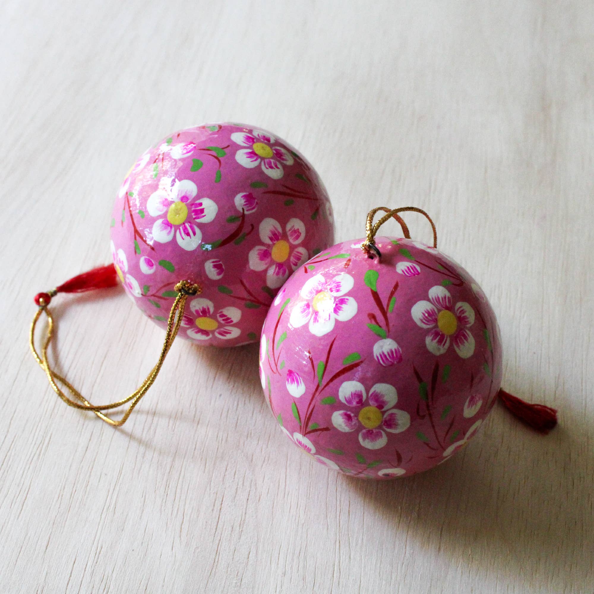 Venture Imports LLC - Wholesale Ornament - Paper Mache Ball Ornaments3