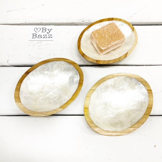 ByBazz - Vendita all'ingrosso Ciotole/Piatti decorativi - Ciotola Legno + Conchiglia Capiz Forma5