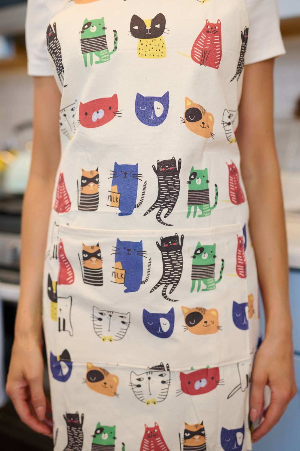 SM WARDROBE – wholesale Apron – CARTOON CATS PRINT APRON3