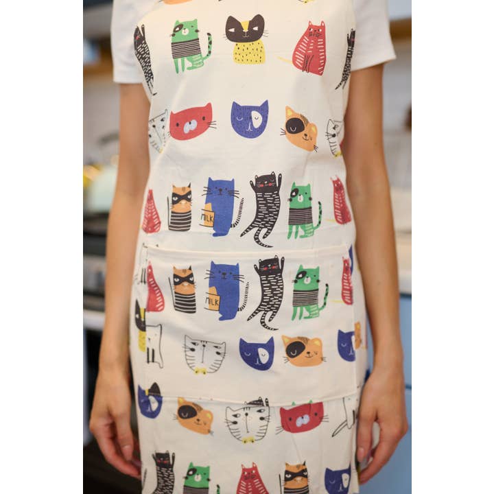 SM WARDROBE - Wholesale Apron - CARTOON CATS PRINT APRON3