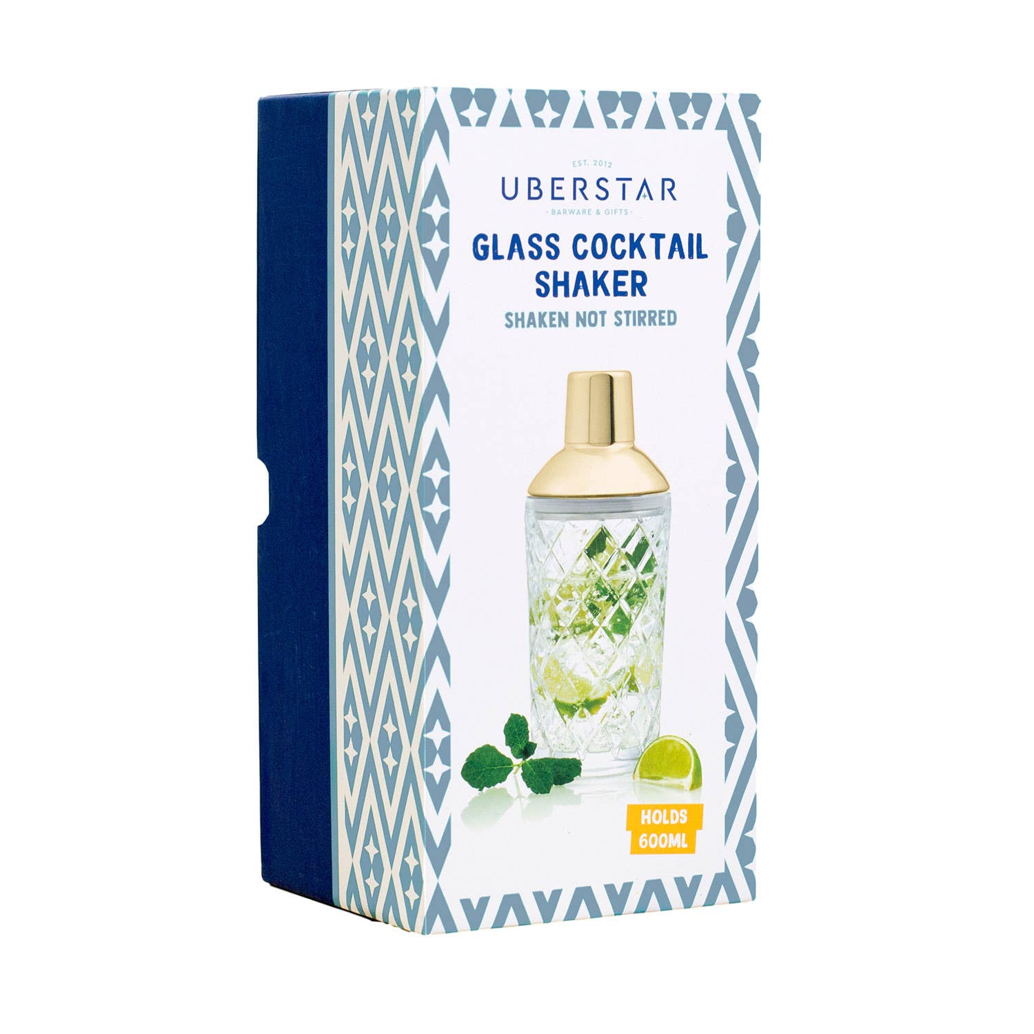 UBERSTAR - Wholesale Cocktail Shaker - Gold Glass Cocktail Shaker 600ml / 20 oz7