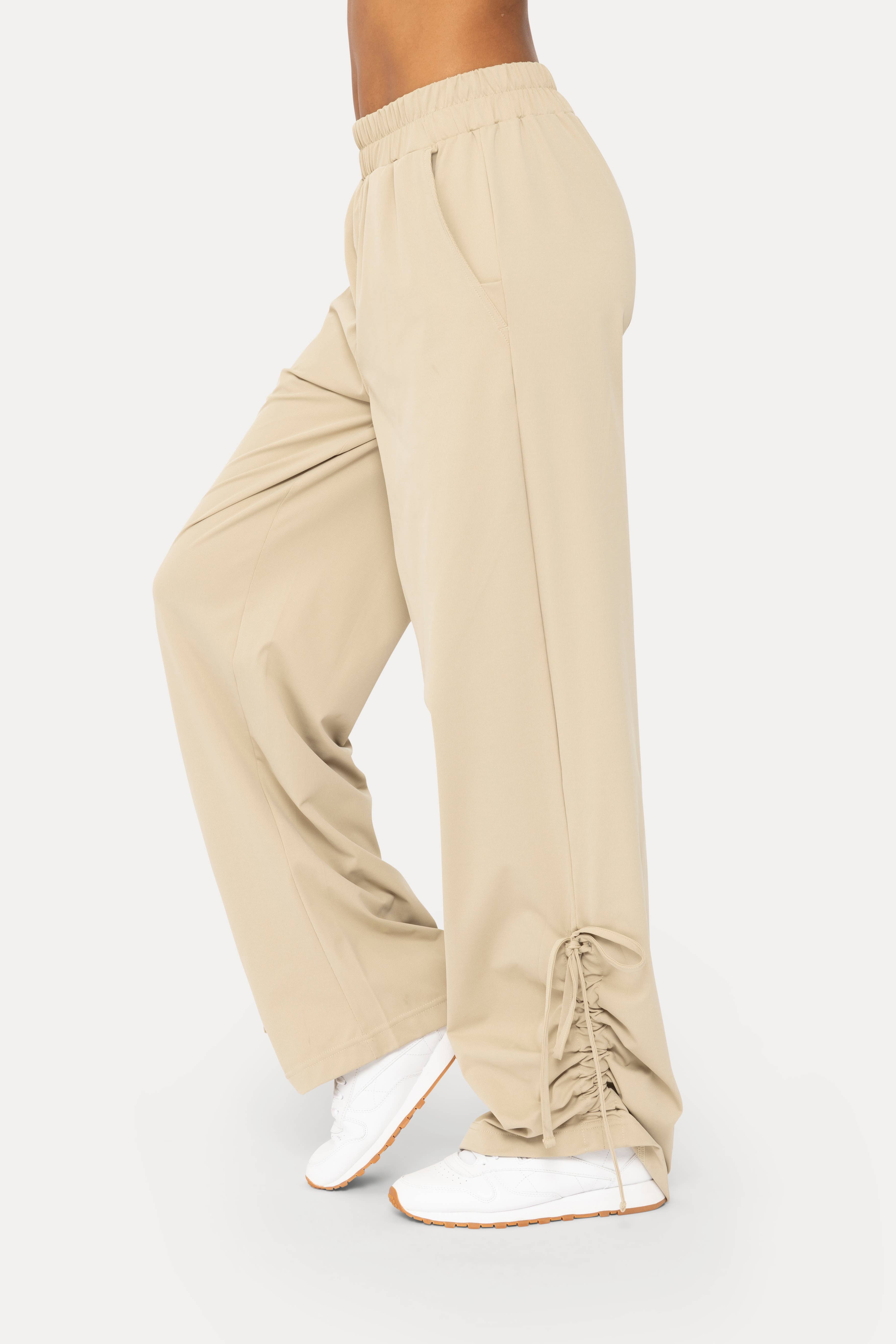 Mono B - Wholesale Pants - Women's - GREEN - Ecosoft Wide Leg Pants5