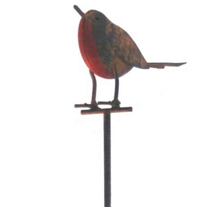 Robin on Stick - Decorative Garden Ornament for Plant Support & Outdoor Decor for wholesale by Berpar