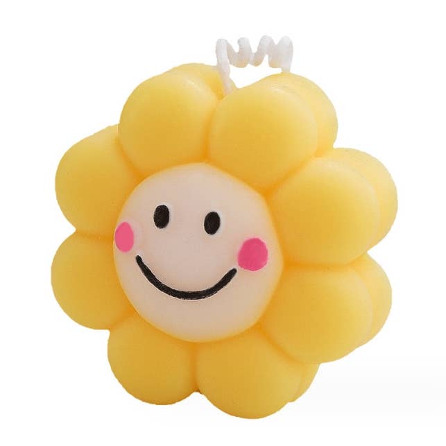 The Diabolical Gift People - Novelty Gifts, Mother's Day - Wholesale Novelty Candle - Smiley Sunflower Candle - Novelty Gifts, Valentine's Day