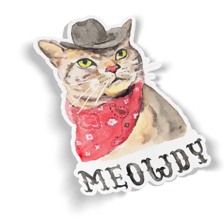 kathyphantastic - Wholesale Sticker - Meowdy Cat Sticker1