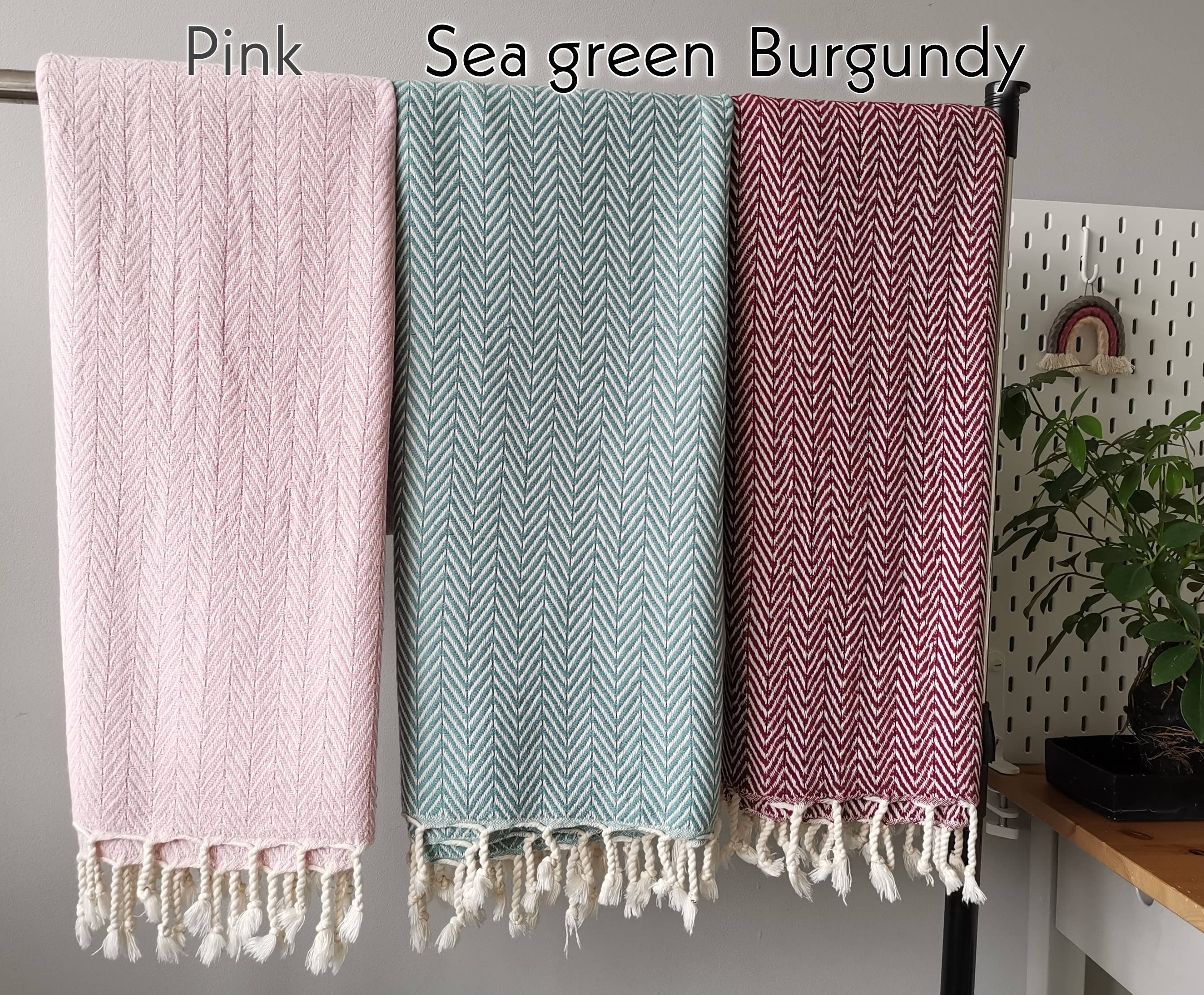 Buluty - Vente Plaids - PLAID TURC, COUVERTURE, ÉCHARPE, CHÂLE EN COTON DOUX DE PREMIÈRE QUALITÉ9