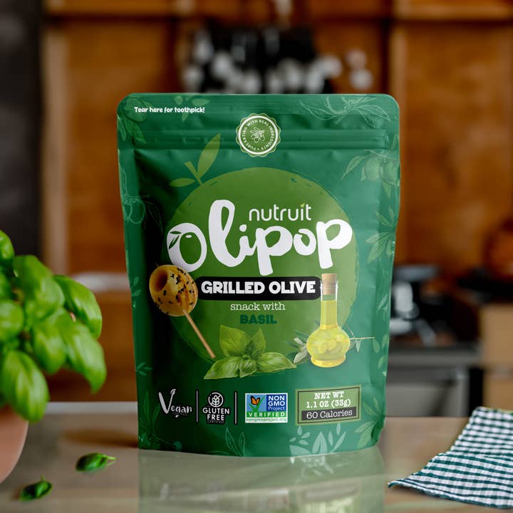 nutruit - Wholesale Olives - Nutruit Grilled Olive Snack (Basil) (20 Pack) 1