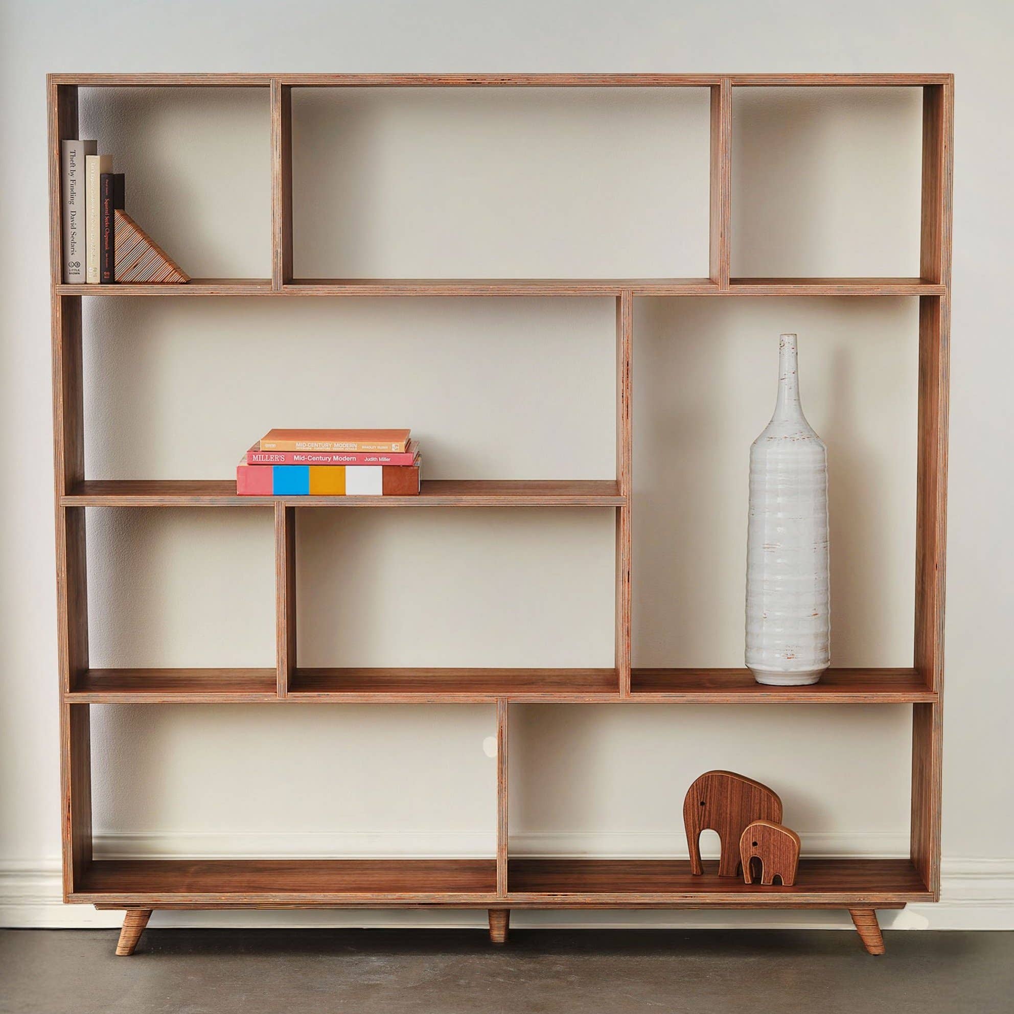 Relic Modern™ | Furniture & Objects - Wholesale Sculpture - Modern Minimalist Walnut Wood Elephant Sculptures - 3 Sizes3