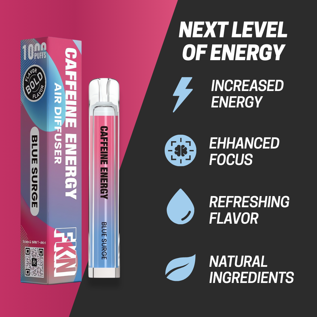 FKN Rich - Wholesale Oral Supplement/Vitamin - FKNRICH Caffeine Diffuser –Blue Surge – 1000 Puffs6