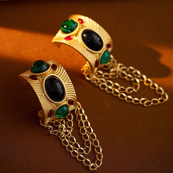ORO Accesorios para pendientes en forma de gota con forma de cadena y borlas de venta al por mayor en Faire