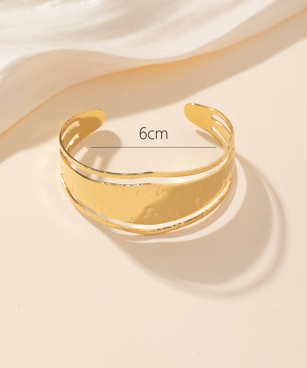 Blossom bijoux - Wholesale Cuff Bracelet - 24BRA005 Stainless Steel Cuff Bracelet1