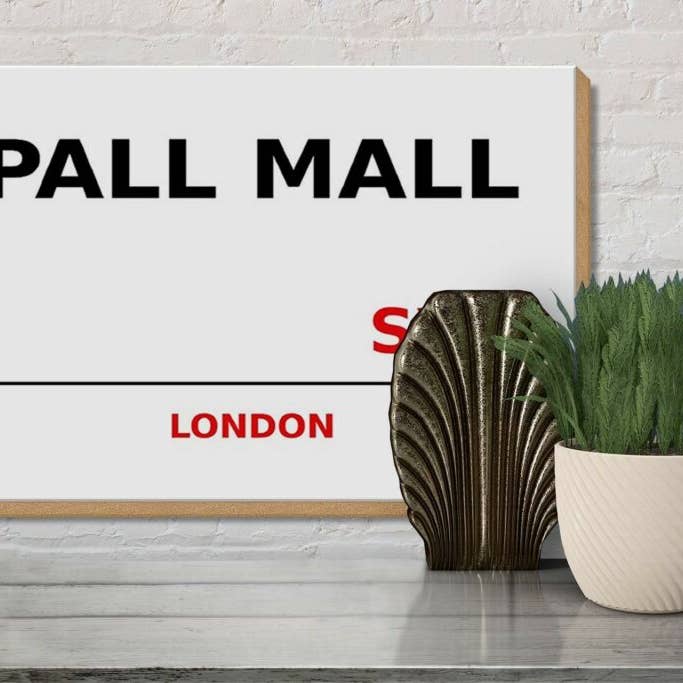 Femer - Wholesale Sign - Wooden sign London 30x20cm Pall Mall SW1 wood wall decoration sign wooden sign3