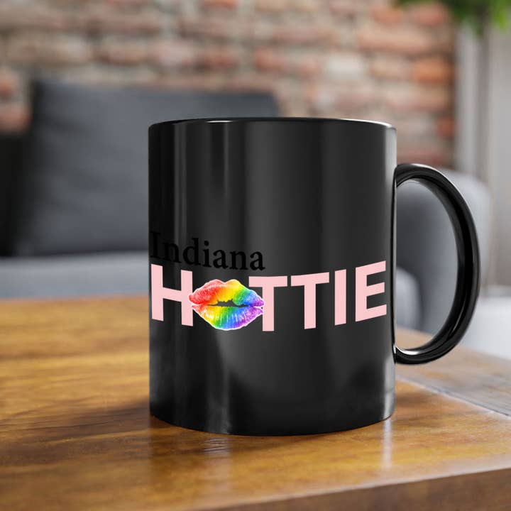 Indiana Hottie with rainbow lips 14#- Hottie Collection-Mug / Coffee Cup for wholesale by Mugs R Us