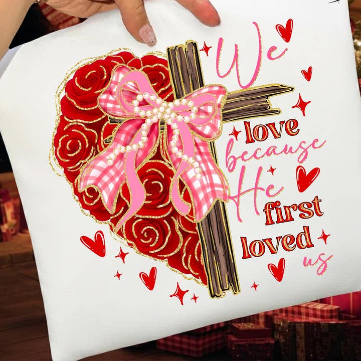 Camisola de Dia dos Namorados Cristã, Sweatshirt Religioso de Dia dos Namorados por atacado de DLT Ecommerce