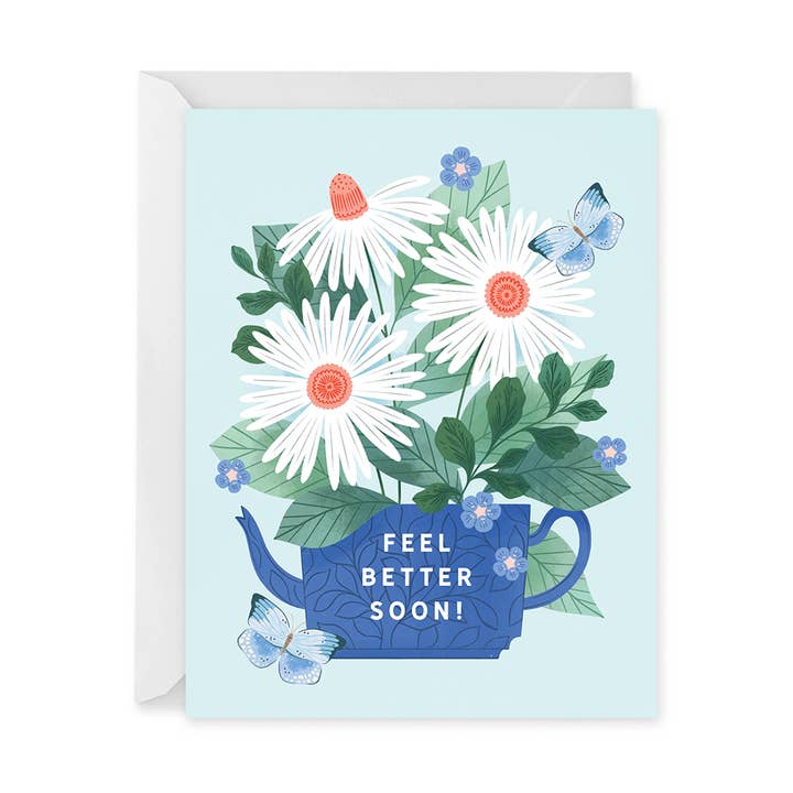 Feel Better Bouquet Card for wholesale by Paper Raven Co.