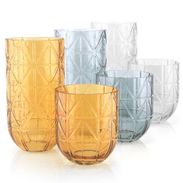 Galore Home - Wholesale Vase - Geometric Glass Vase (H-10.5" x D-5.5")5