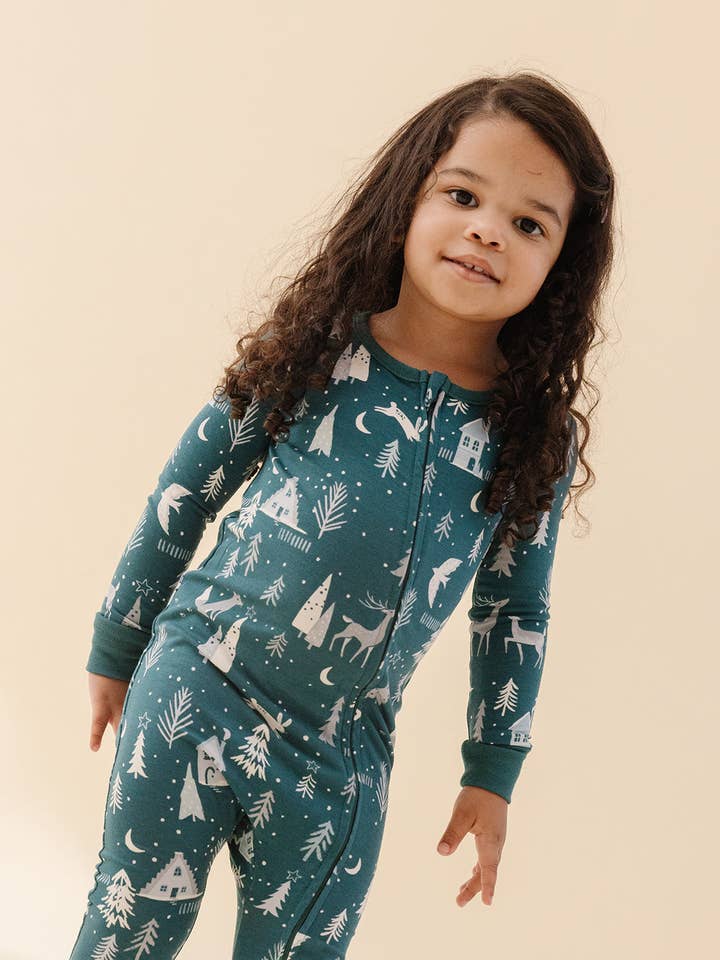 Lark - Wholesale Jumpsuit - Baby - Holiday Convertible Footie in Winter Wonderland2