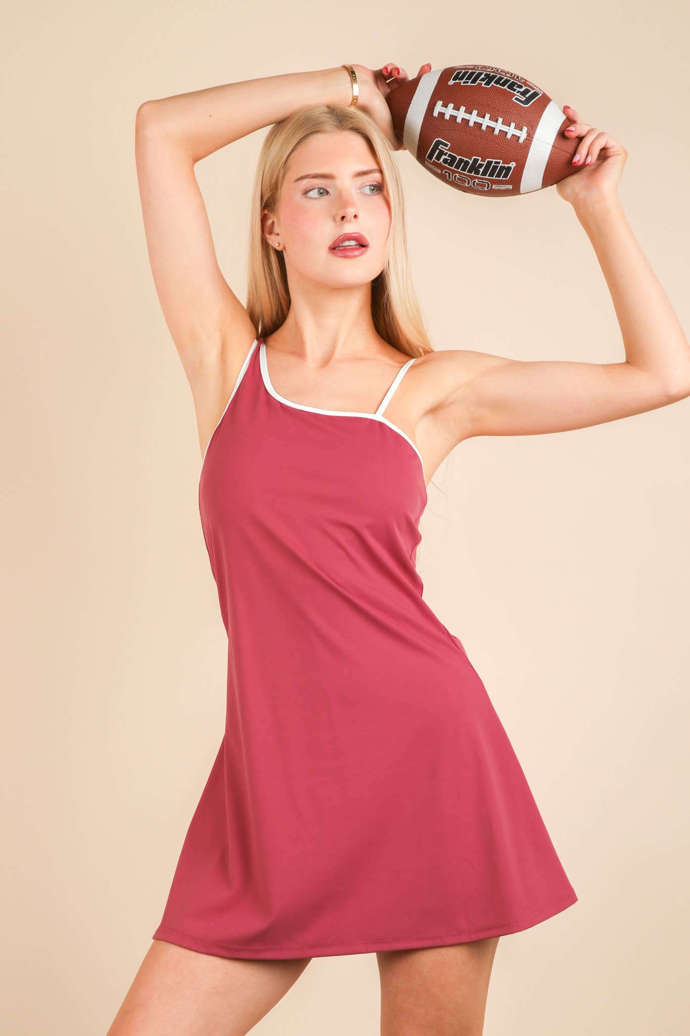 VERY J - Wholesale Athletic Dress - Women's - ND31660-Activewear Mini Dress with Inside Lining13