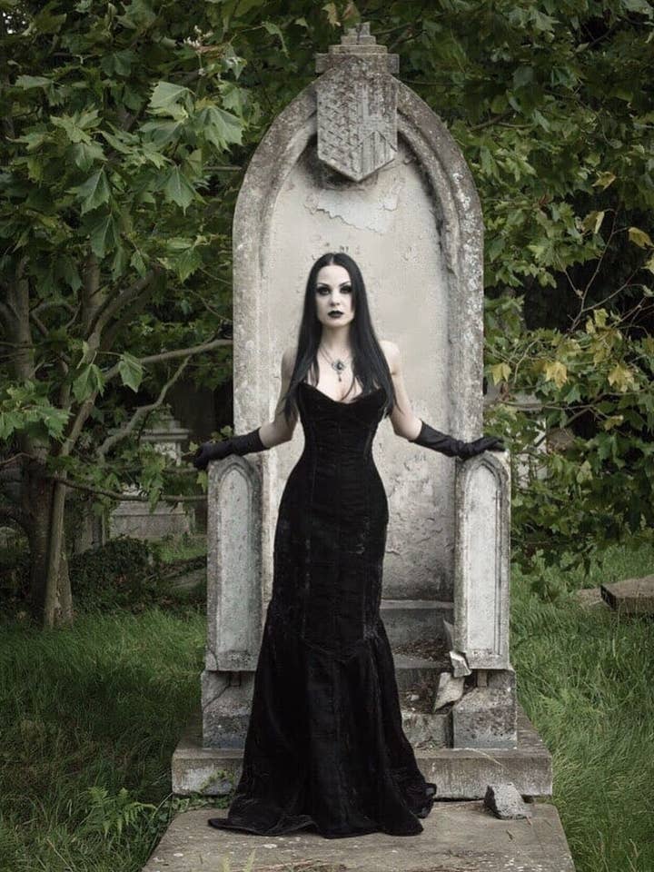 corsettery - Wholesale Dress - Women's - Mermaid long velvet corset dress. Gothic, steampunk velvet dress, vampire dress