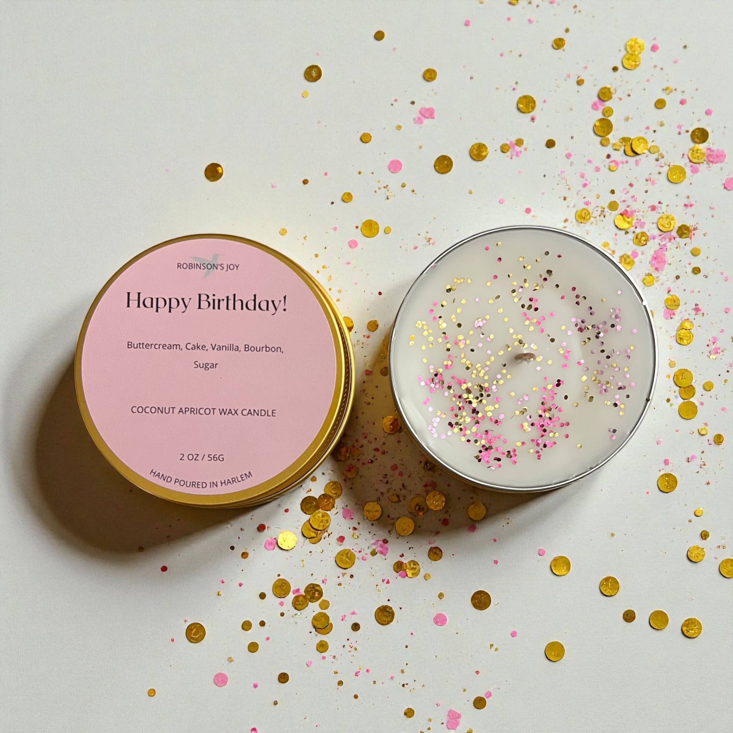 ROBINSON'S JOY - Wholesale Travel Candles - Happy Birthday Candle- Pink