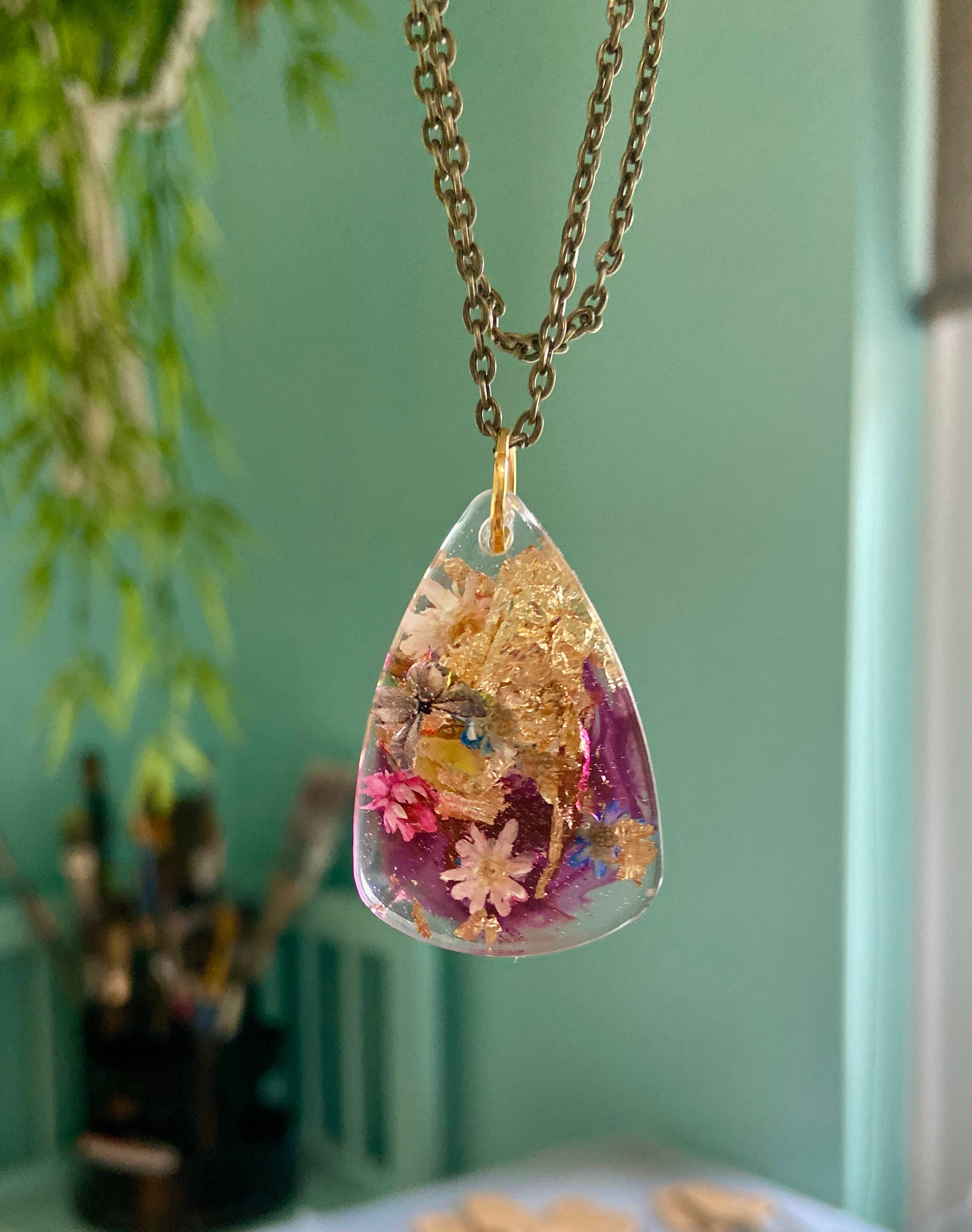 Boggess Art - Wholesale Pendant/Charm Necklace - Resin Art Necklaces - Bronze Chain5