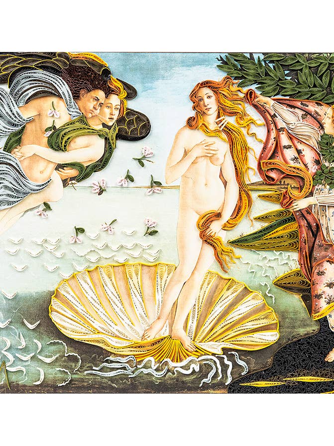 Quilled The Birth of Venus, Botticelli Wall Art (15inx11in) for wholesale by Quilling Card