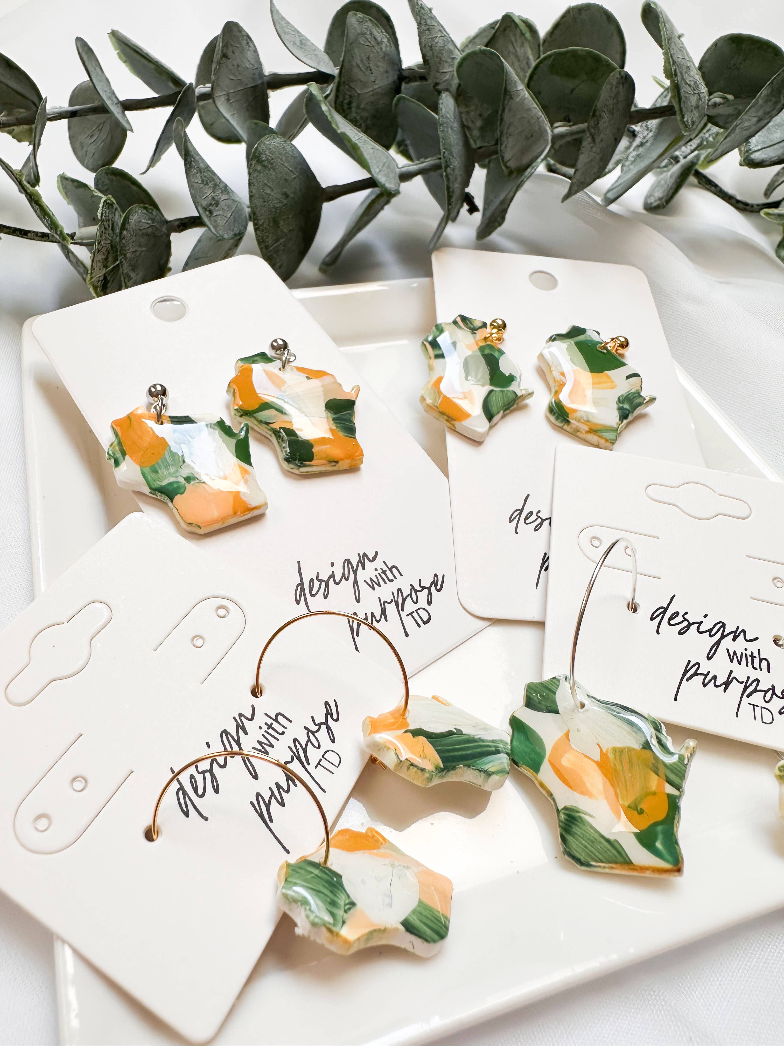 Design With Purpose - Wholesale Dangle Earrings - Hand Painted Green Bay Packers Earrings9