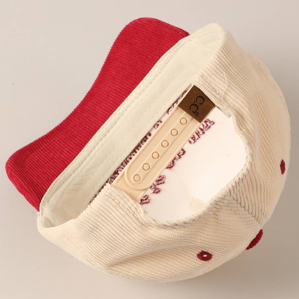 Fashion City - Wholesale Baseball Cap - Unisex - Put it on my husband's tab Two-Tone Corduroy Cap14