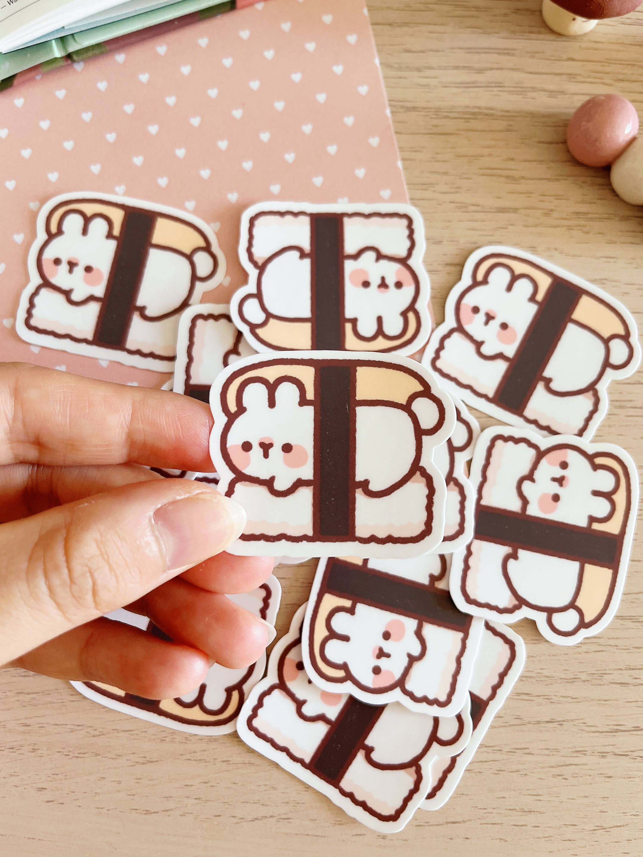 Cherry Rabbit – wholesale Sticker – Tamago Sushi Rabbit Sticker2