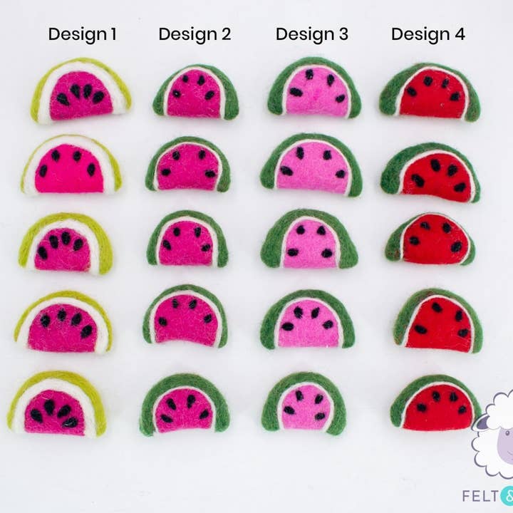 Watermelon Slices for wholesale by Felt and Yarn